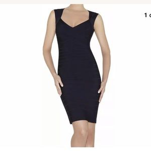 $1050 Herve Leger Black Bodycon Bandage Dress XS